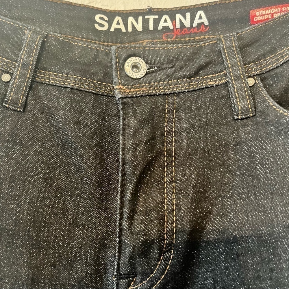 Santana Dark Blue Straight Fit Jeans - Picture 3 of 6